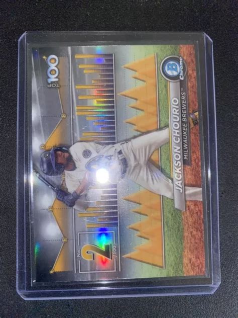 Jackson Chourio Bowman Cromati Scout Top Inserto Brewers Rc