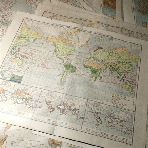 Jual Maps World Old Vintage Peta Dunia Kuno Cetakan Peta Negara