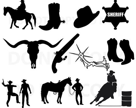 Cowboy Svg Bundle Cowboy Vector Cowgirl Svg File For Cricut Etsy The