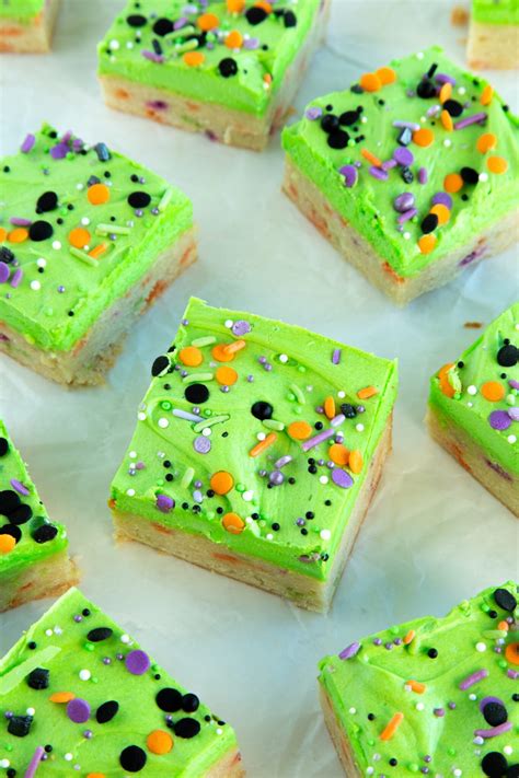 Halloween Sugar Cookie Bars Cake Me Home Tonight