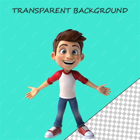 Premium Psd Young People Happy Jumping 3d Character Illustration