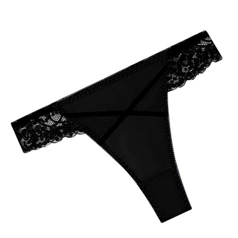 Cute Panties Womens Sexy And Casual Simple Solid Color Sexy Lace Thong Bowknot Panties For All