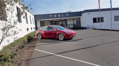 A European Model 3 spotted charging at Tesla Grohmann in Germany