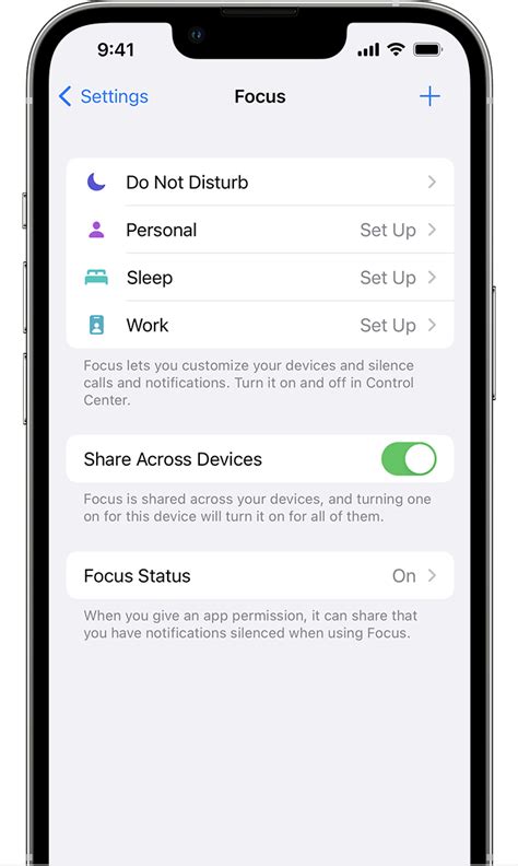 Use Focus On Your IPhone Or IPad Apple Support