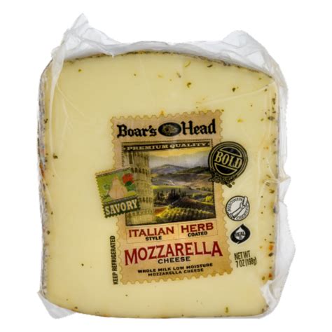 Boar S Head Italian Style Herb Coated Mozzarella Cheese 7 Oz Smiths