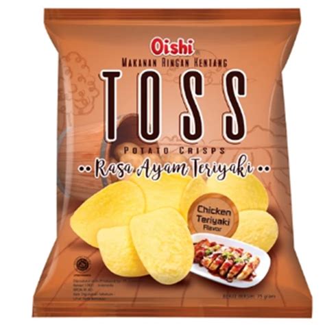 Jual Oishi Toss Potato Crisps Rasa Ayam Teriyaki 75gr X 24 Pcs Ctn