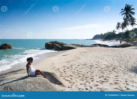 Lamai Beach Woman Koh Samui Thailand Stock Images Image 12044454