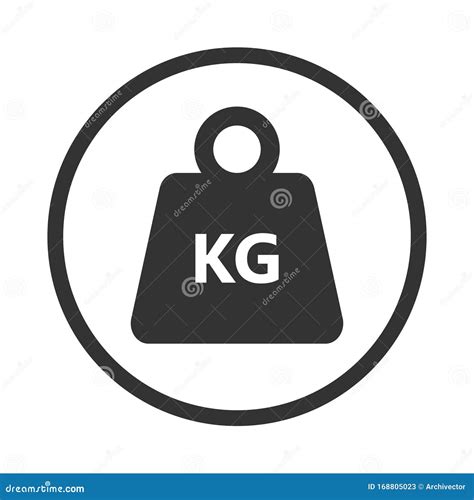 Kilogram Weight In The Circle Graphic Icon Stock Vector Illustration