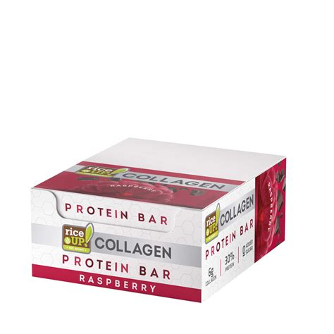 Riceup Collagen Protein Bar Raspberry G Riceup