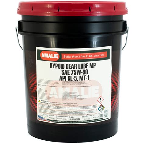 45913 Hypoid Gear Lube MP SAE 75W-90, API GL-5, MT-1 (5 GAL) – Steel ...