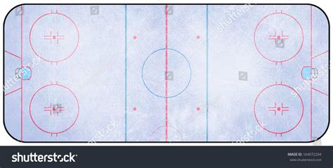 Overhead View Ice Hockey Rink Complete Stock Illustration 164072294