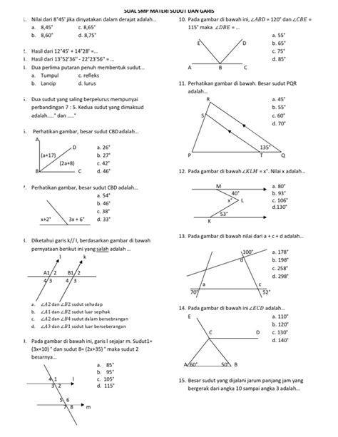 Soal Matematika Kelas 3 Tentang Sudut Homecare24