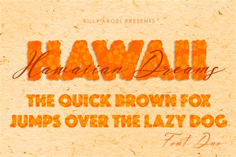 HAWAIIAN DREAMS DUO – Billy Argel Fonts