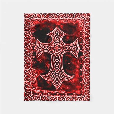 Gothic Blood Cross Symbol Fleece Blanket | Zazzle.com