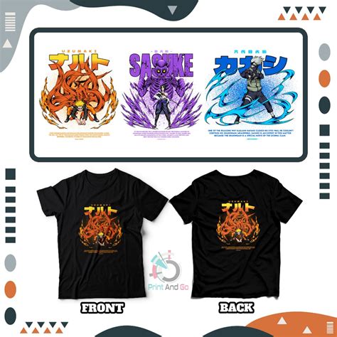 Jual SABLON SETRIKA STICKER DTF TEMA ANIME V4 NARUTO UKURAN 14CM