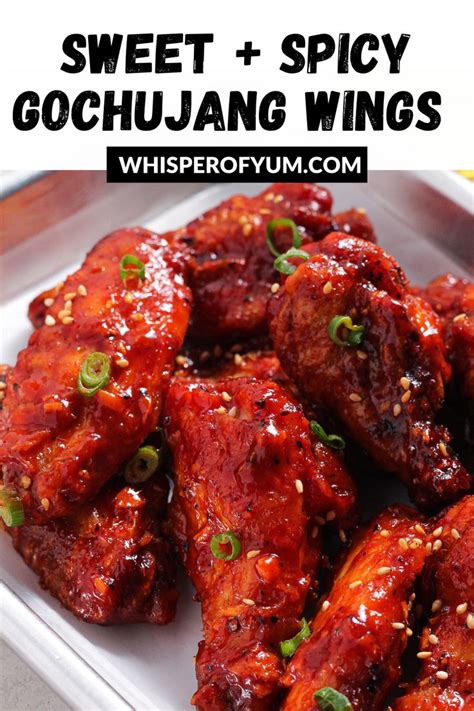 Sweet And Spicy Gochujang Wings Recipe Chicken Wing Recipes Spicy