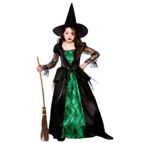 Deluxe Emerald Witch Girls Costume Costumes R Us Fancy Dress