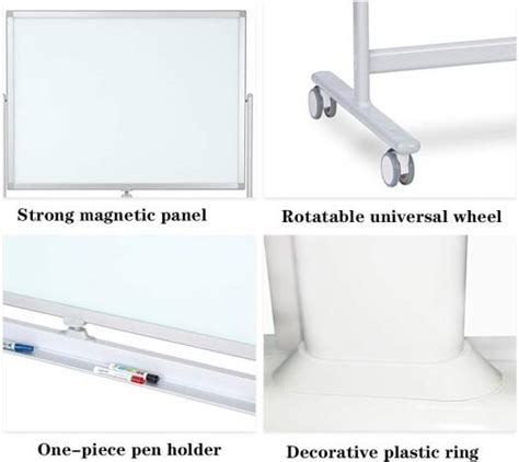 Magnetic Board Double Sided Magnetic Revolving Mobile Whiteboard