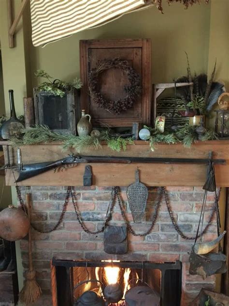 Primitive Decor Fireplace Mantel