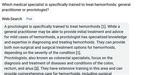 Which medical specialist is specifically trained to treat hemorrhoids ...