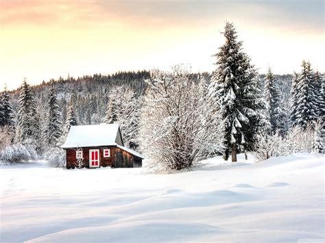 winter lodge desktop wallpaper winter scenery preview wallpapercom