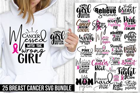 Breast Cancer Svg Bundle Cancer Svg Graphic By Nirmal Roy Creative