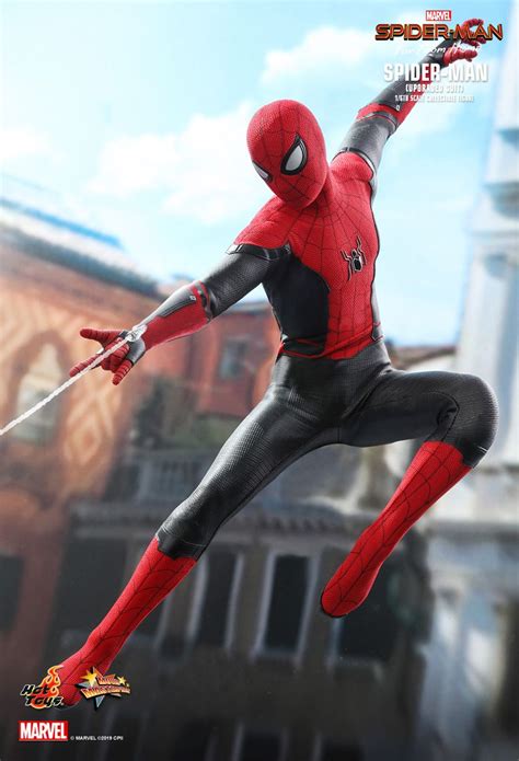 Spider Man Upgraded Suit Spider Man Far From Home 1 6 Figure Hot Toys Hi Def Ninja