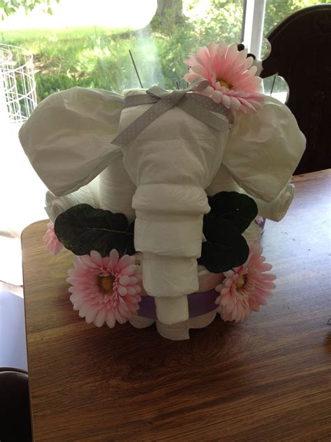 Elephant Diaper Cake Baby Shower Diaper Cake Baby Shower Diy Baby