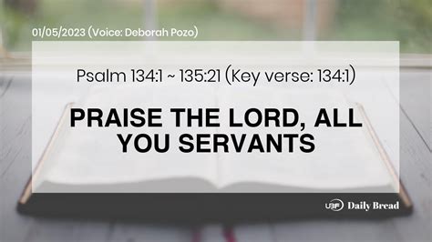 PRAISE THE LORD ALL YOU SERVANTS Psa 134 1 135 21 01 05 2023 UBF