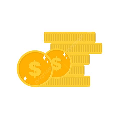 Ilustración Del Icono De Pila De Monedas Vector PNG Dinero Icono