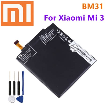 Xiao Mi 100 Original Battery BM31 For Xiaomi Mi 3 Mi3 M3 BM31 High