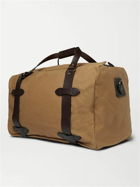 Filson Leather Trimmed Twill Duffle Bag Filson