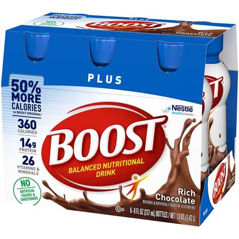 Boost Plus Rich Chocolate Complete Nutrition Drink 6Pk | Hy-Vee Aisles ...