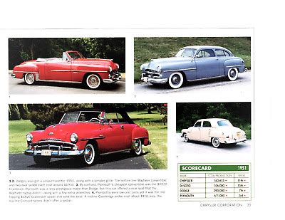 Chrysler Dodge Convertibles Plymouth Sedans Coupe Vintage