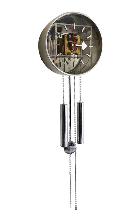 Mid Century Howard Miller Pendulum Clock George Nelson For Howard