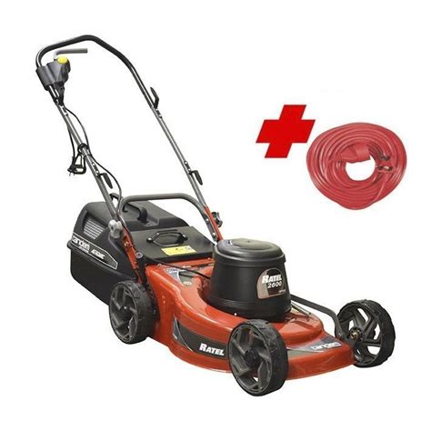 Cortacésped eléctrico RATEL Tandem Lawn Industries con operador a