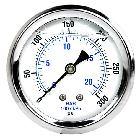 New Stainless Steel Liquid Filled Pressure Gauge Wog Water Oil Gas To