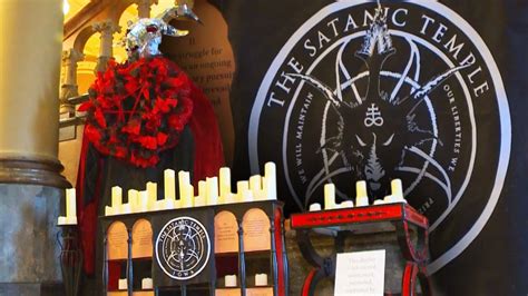 Satanic Temple Sets Up Display In Iowa State House Youtube