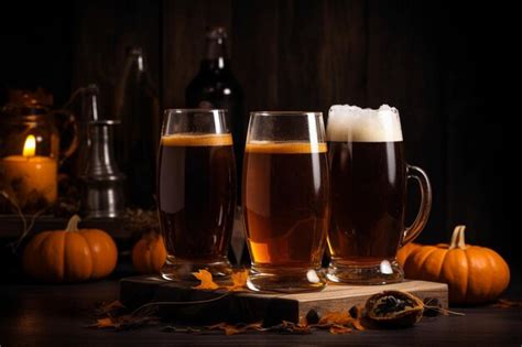 Premium Ai Image Halloween Themed Beer Drink