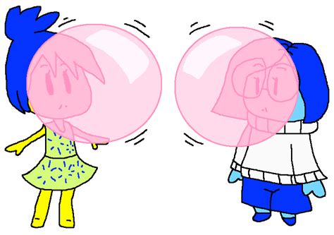 Joy X Sadness Blowing Bubble Gum By Pokegirlrules On Deviantart