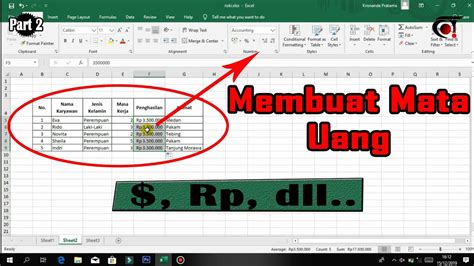 Cara Membuat Format Mata Uang Di Microsoft Excel 2019 Beserta