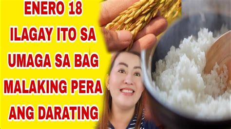 ENERO 20 FRIDAY ILAGAY ITO SA UMAGA SA BAG MALAKING PERA ANG PERANG