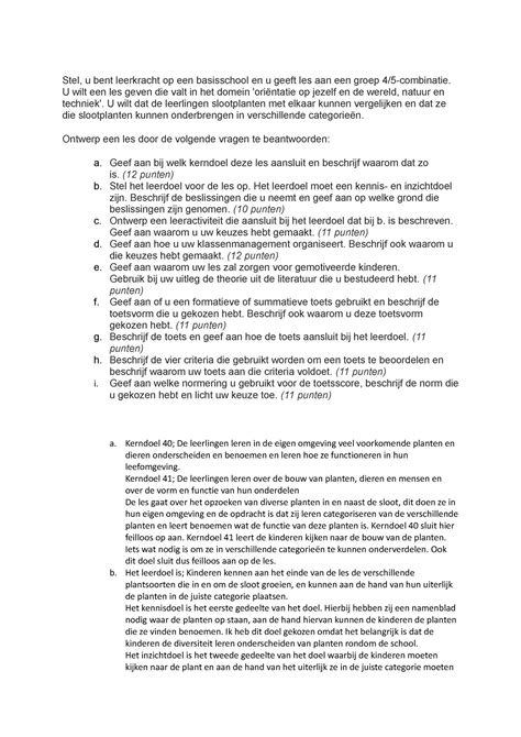 Inzendopgave 279J2 Volledig Uitgewerkte Opdracht Eindcijfer 8 Stel