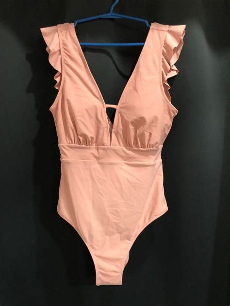 One Piece Swimsuit Nude Pink Women S Fashion Swimwear Bikinis Swimsuits On Carousell