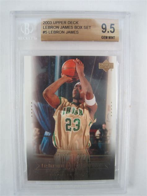 Lot Detail - LeBron James 2003 Upper Deck Rookie Card BGS 9.5 Gem Mint