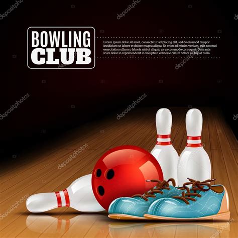 Bowling league indoor club poster — Stock Vector © macrovector #85506452