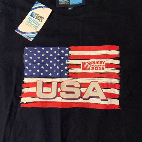 Men’s navy blue rugby World Cup 2015 USA t shirt... - Depop