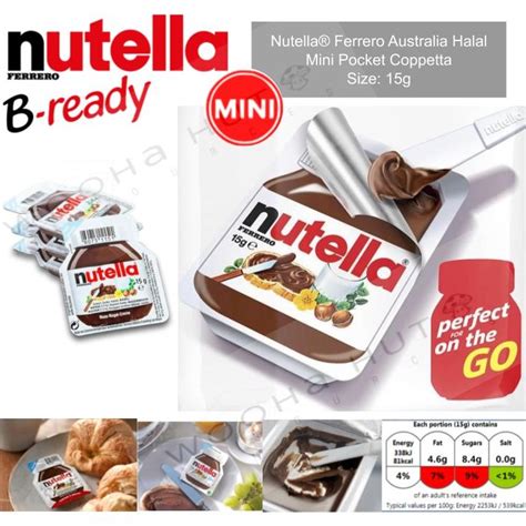 Nutella Ferrero Mini Pocket Coppetta Hazelnut Spread With Cocoa G