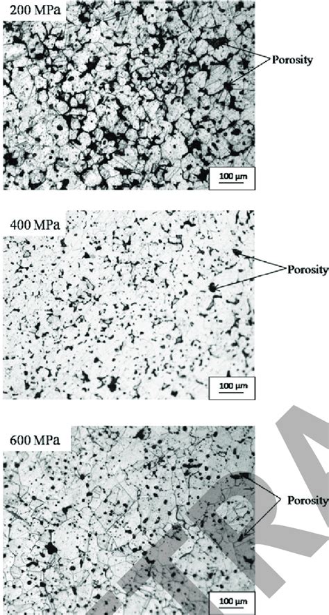 Optical Micrographs Of As Sintered 316l Compacts And Sem Micrographs Of