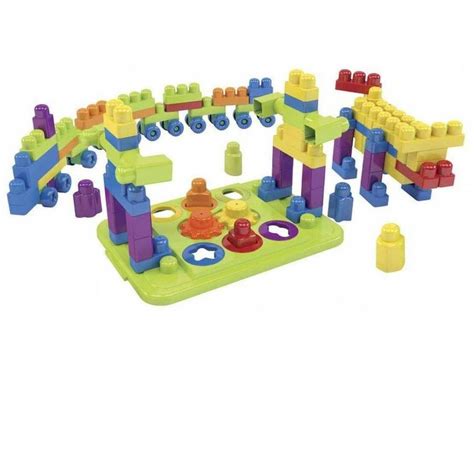 Super Caixa Educativa Blocos Montar 120 Peças MK328 Brinquedo Infantil